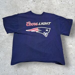 Vtg Coors Light New England Patriots NFL Promo T-Shirt Large VF Imagewear
